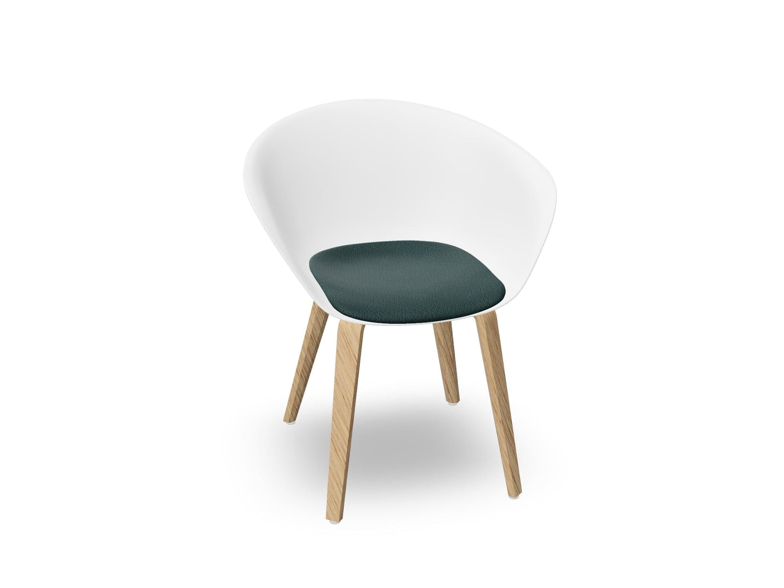 Duna 02 Wood Leg Chair With Seat Cushion Chairs Arper