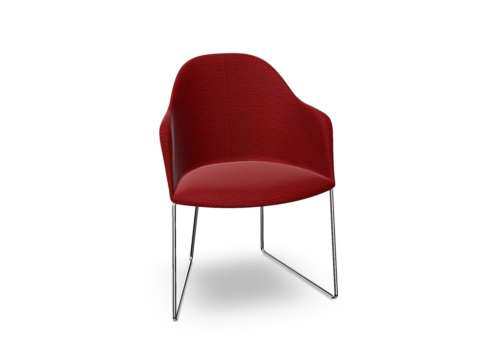 Cila Fully Upholstered Armchair With Sled Base Chairs Arper