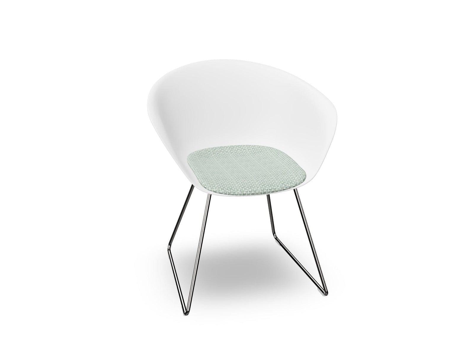 Duna 02 Sled Base Chair With Seat Cushion Chairs Arper