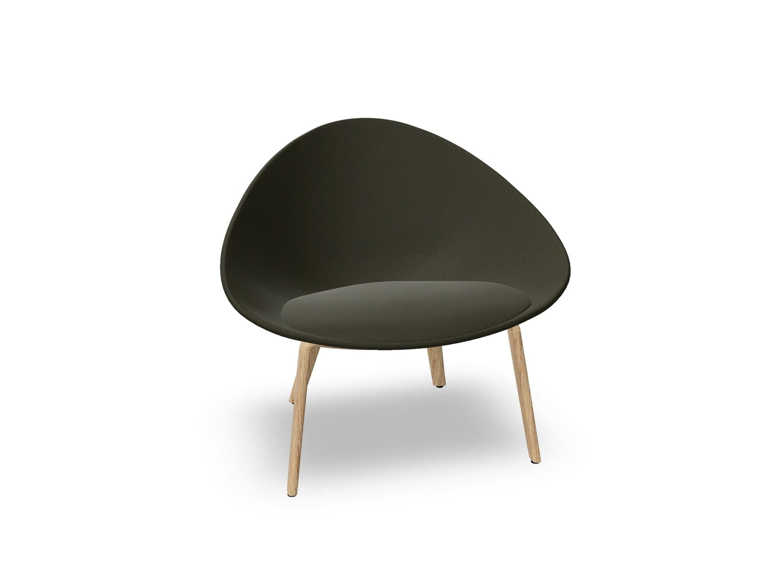 Adell 4 Leg Wood Lounge Chair With Fully Upholstered lounge chair Arper