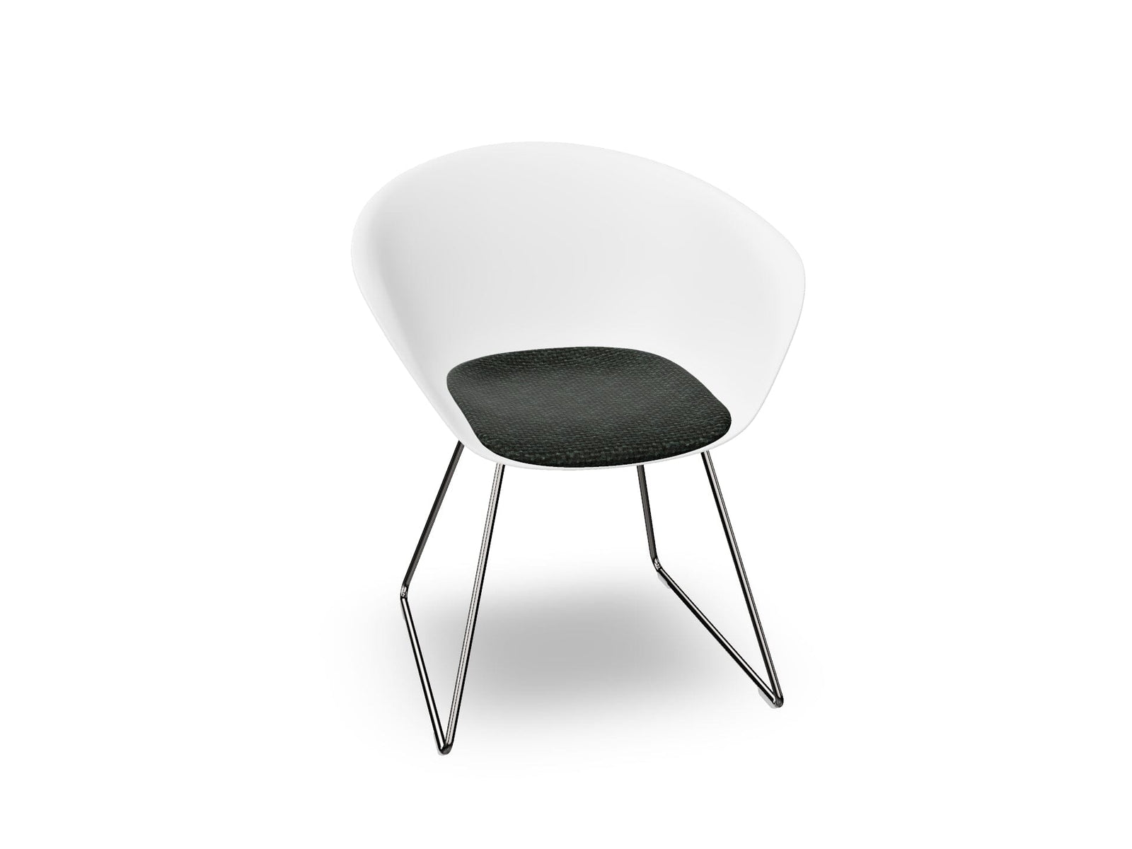 Duna 02 Sled Base Chair With Seat Cushion Chairs Arper