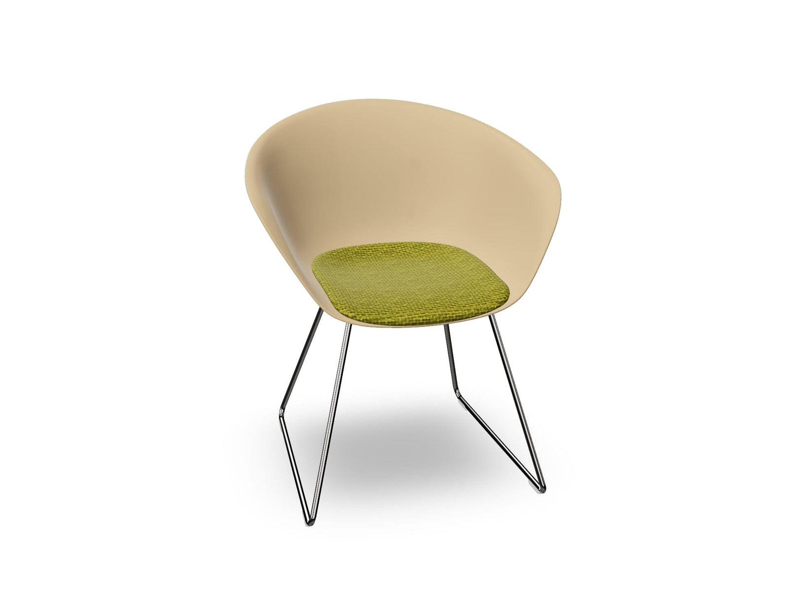 Duna 02 Sled Base Chair With Seat Cushion Chairs Arper