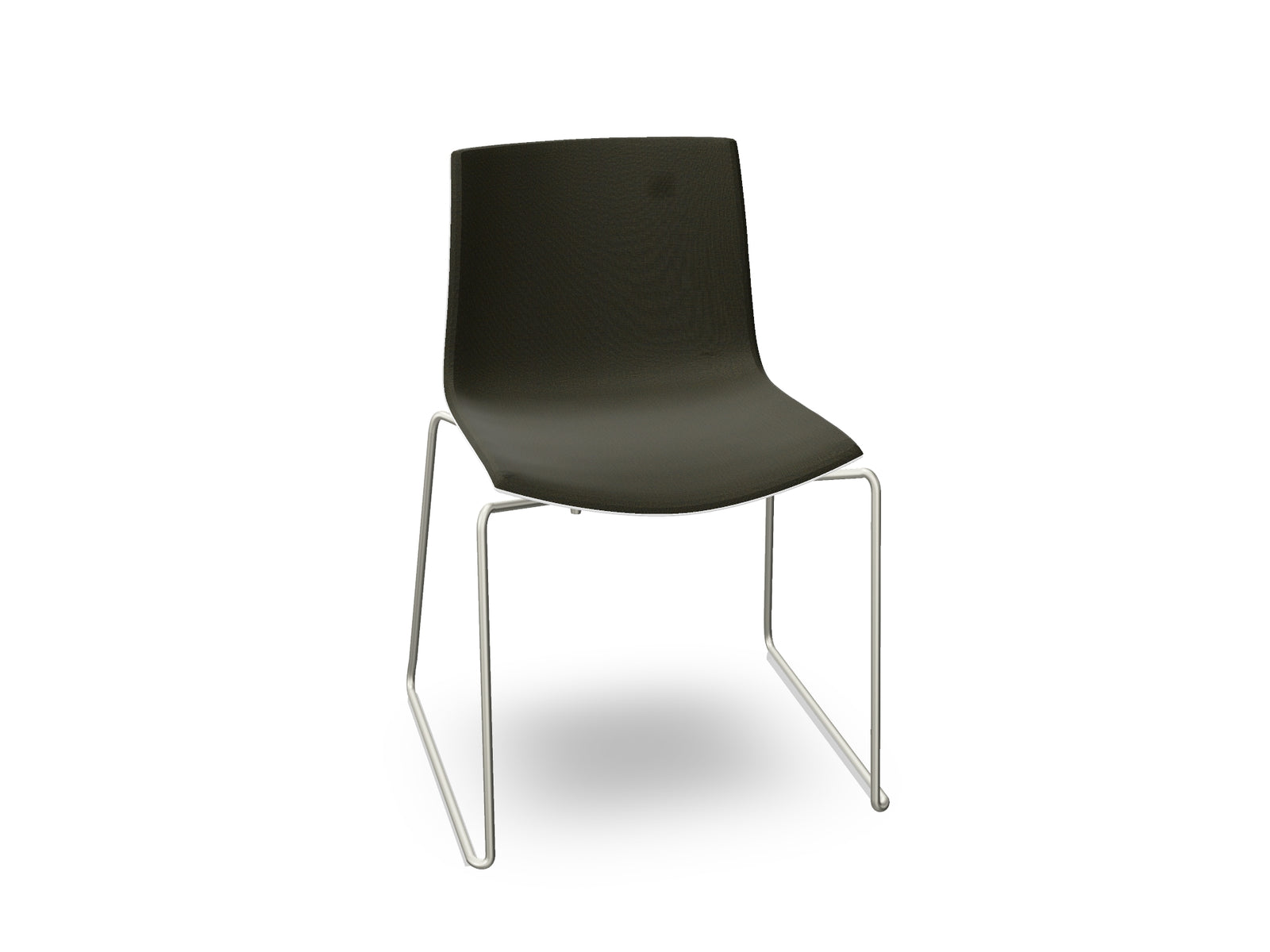 Catifa 46 Sled Base Polypropylene with Front-Face Upholstery