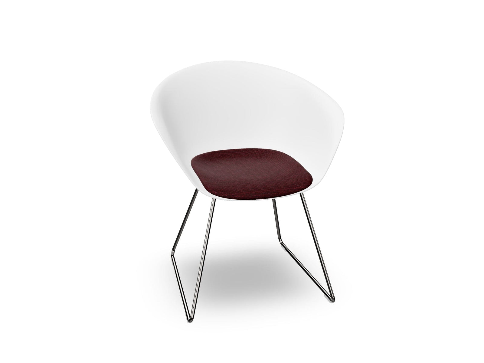 Duna 02 Sled Base Chair With Seat Cushion Chairs Arper