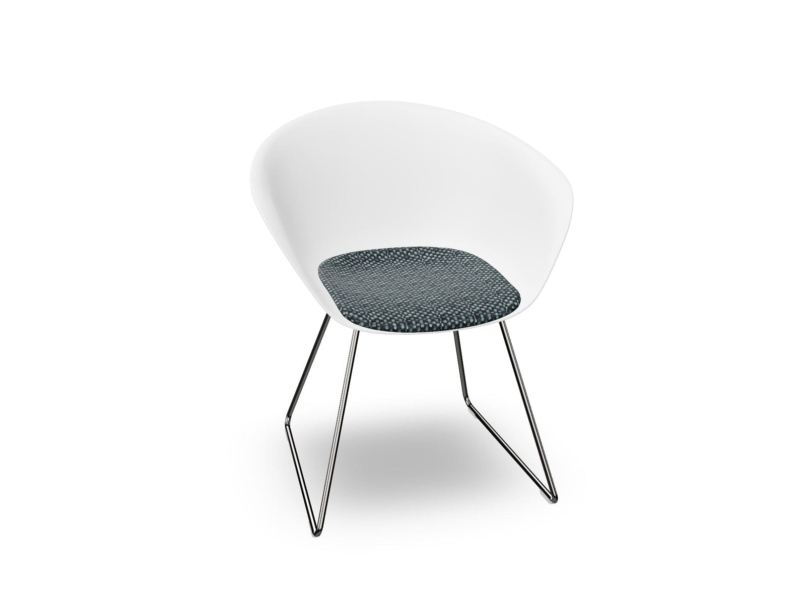 Duna 02 Sled Base Chair With Seat Cushion Chairs Arper