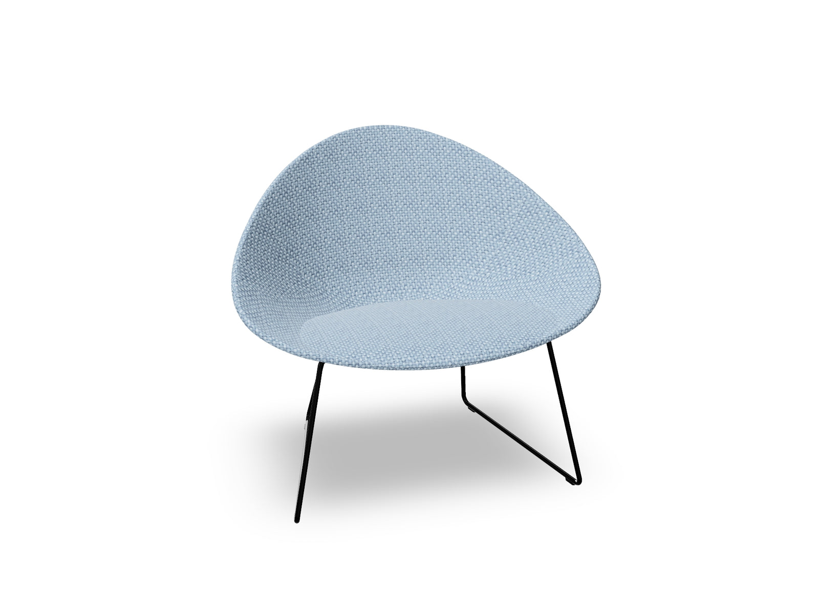 Adell Sled Base Lounge Chair With Fully Upholstered