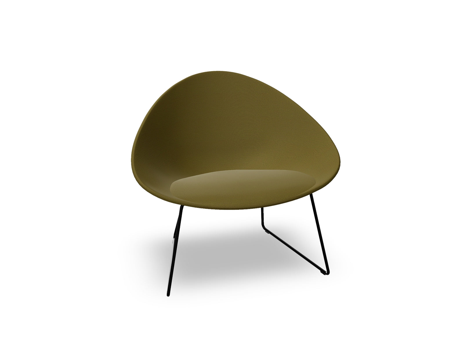 Adell Sled Base Lounge Chair With Fully Upholstered