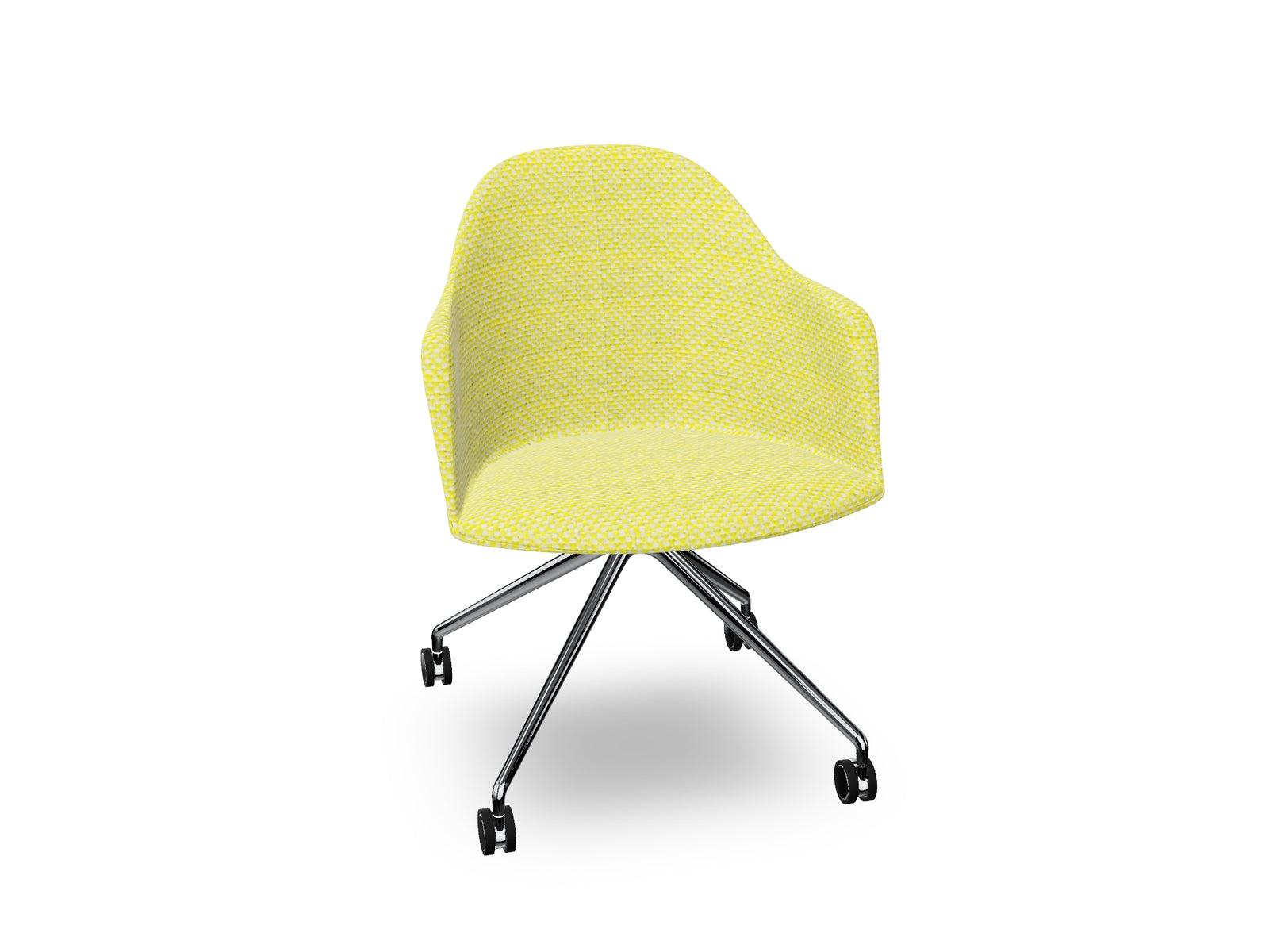 Cila fully upholstered Armchair With Fixed Trestle Base