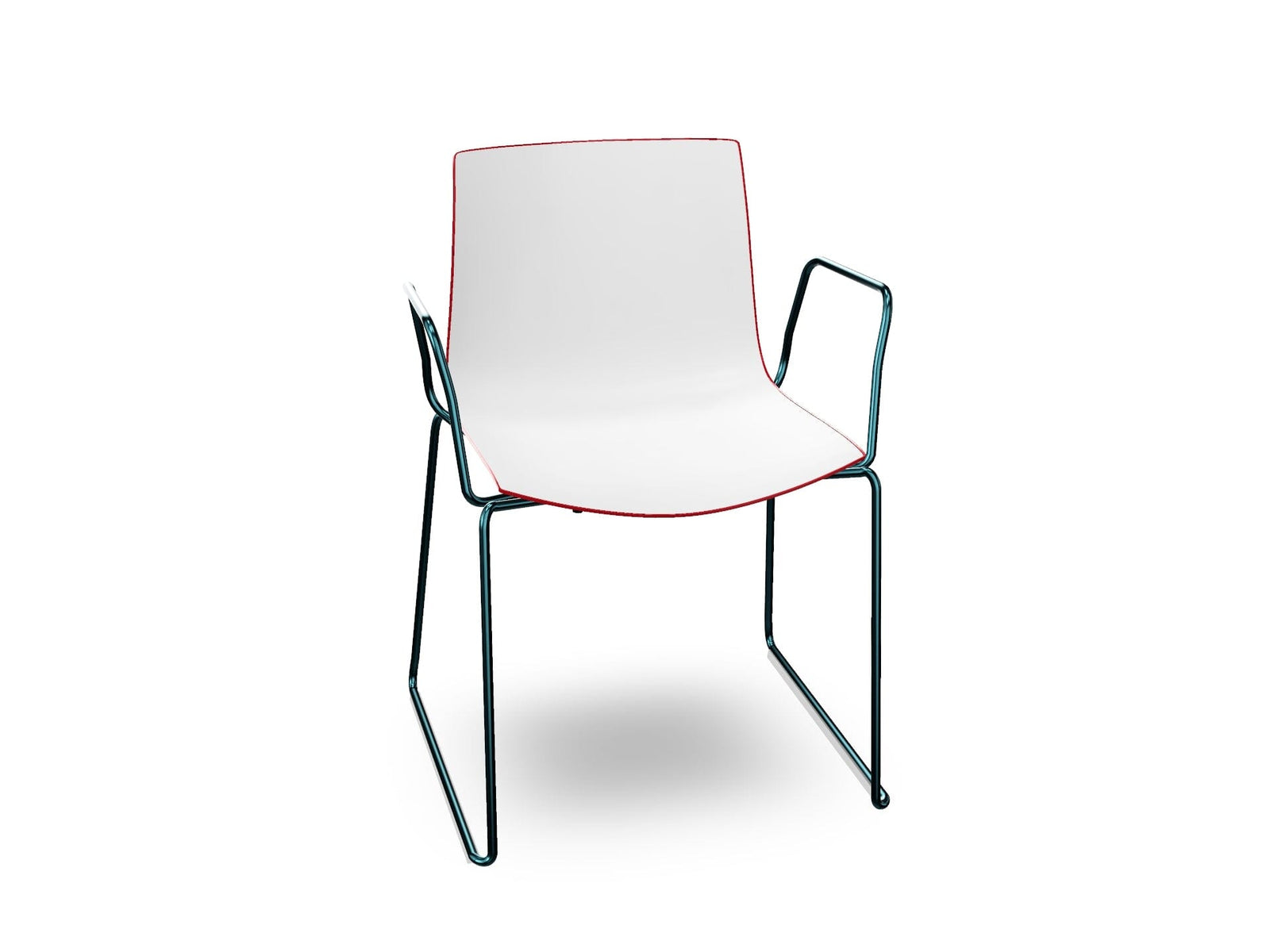 Catifa 46 Polypropylene Bi-Color Sled Base Chair Side/Dining Arper