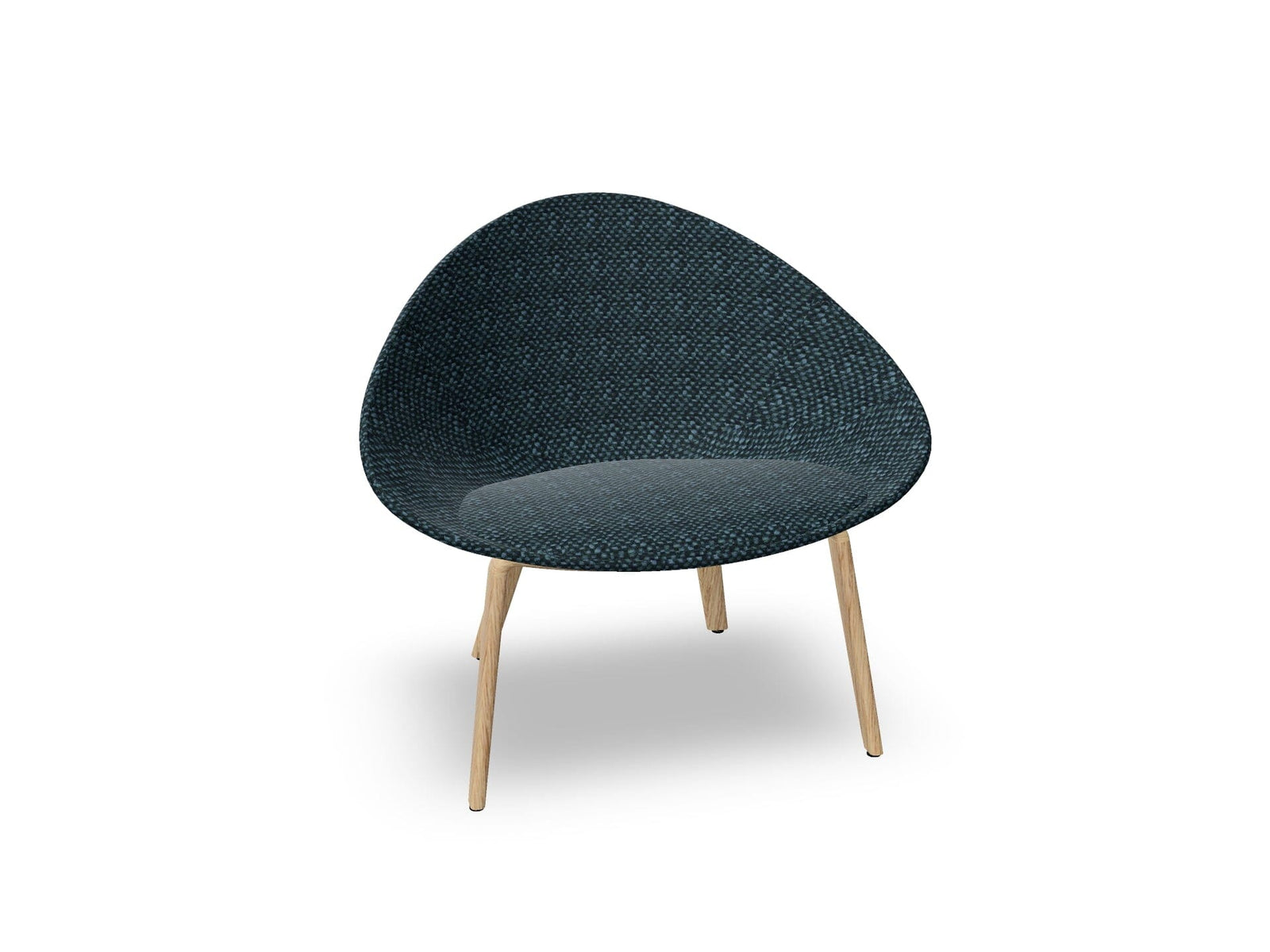 Adell 4 Leg Wood Lounge Chair With Fully Upholstered lounge chair Arper