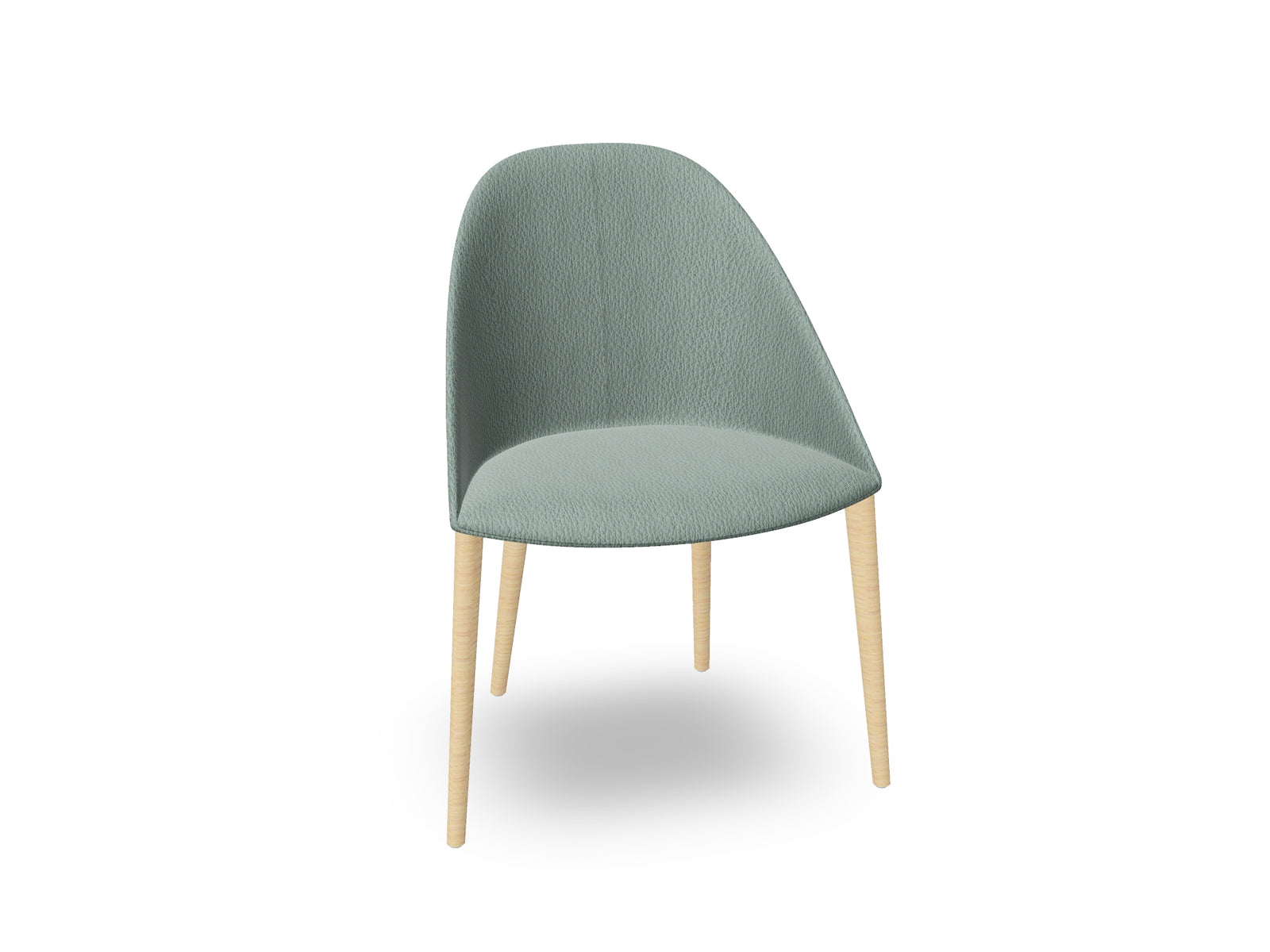 Cila Fully Upholstered Chair With Timber Oak Four-leg Base