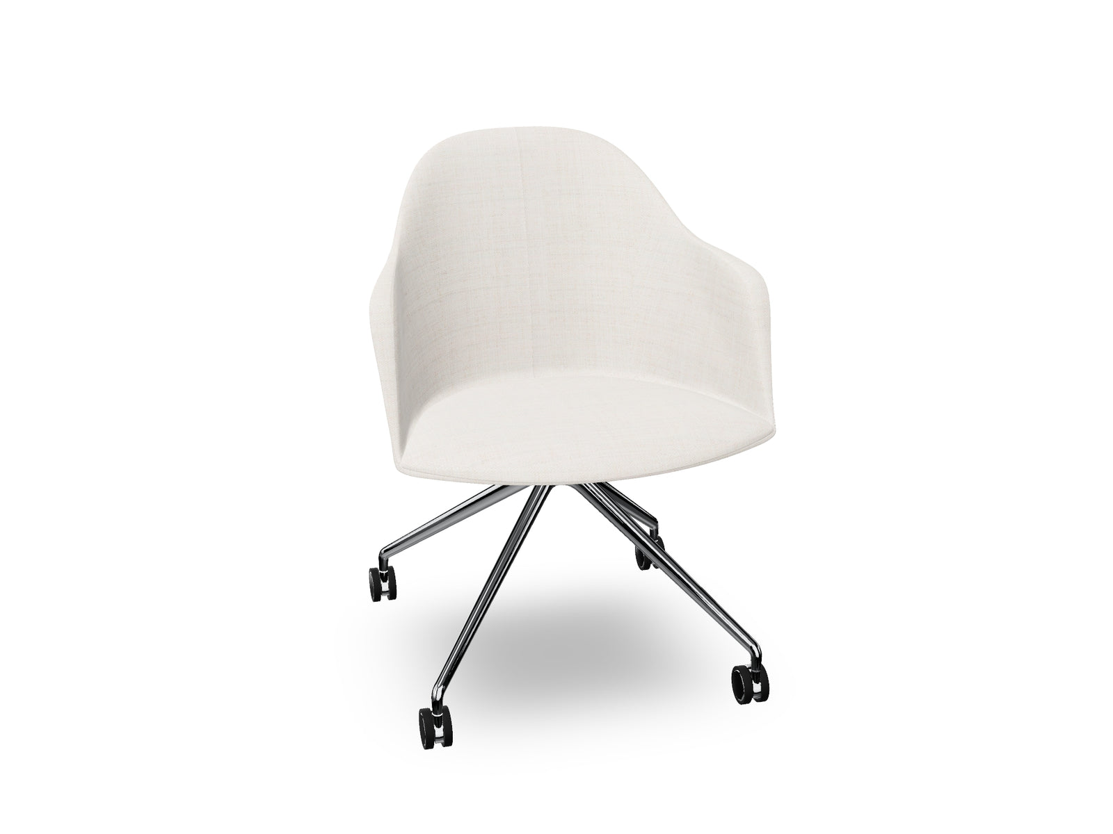 Cila fully upholstered Armchair With Fixed Trestle Base