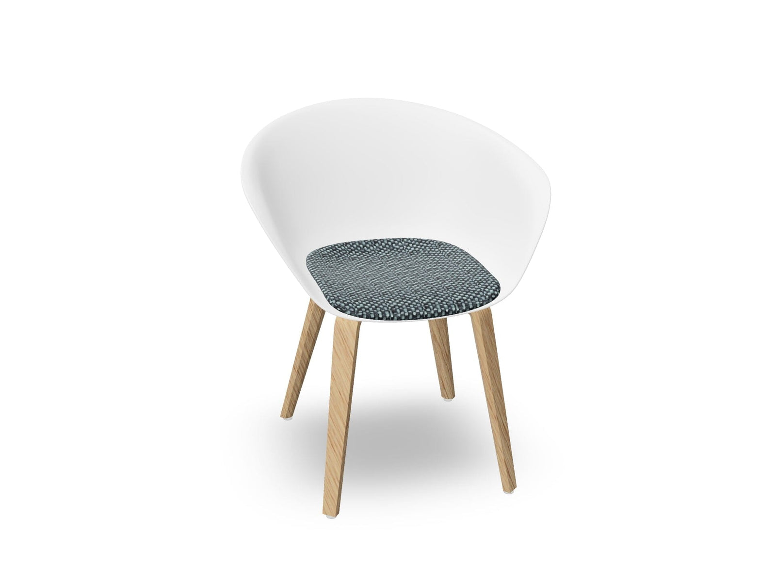 Duna 02 Wood Leg Chair With Seat Cushion Chairs Arper