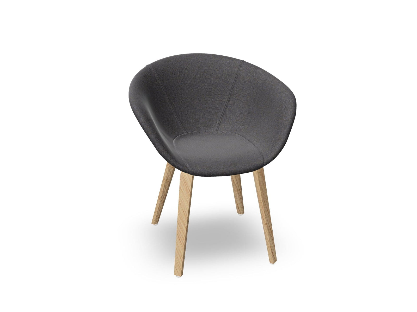 Duna 02 Wood Leg Chair With Front Upholstery Chairs Arper