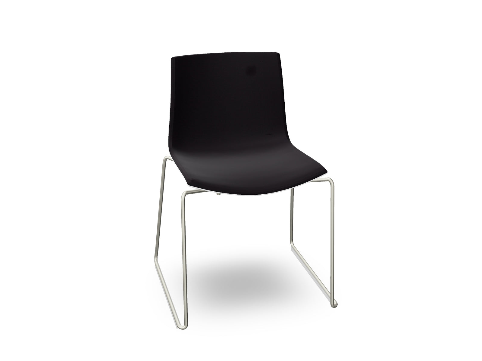 Catifa 46 Sled Base Polypropylene with Front-Face Upholstery