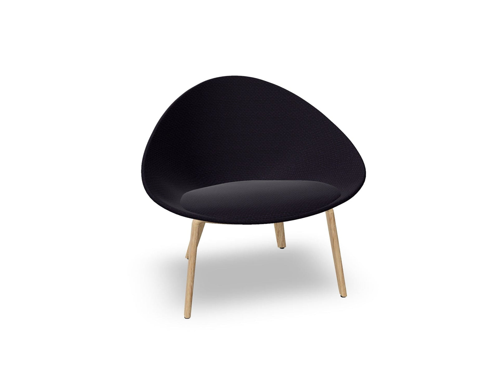 Adell 4 Leg Wood Lounge Chair With Fully Upholstered lounge chair Arper