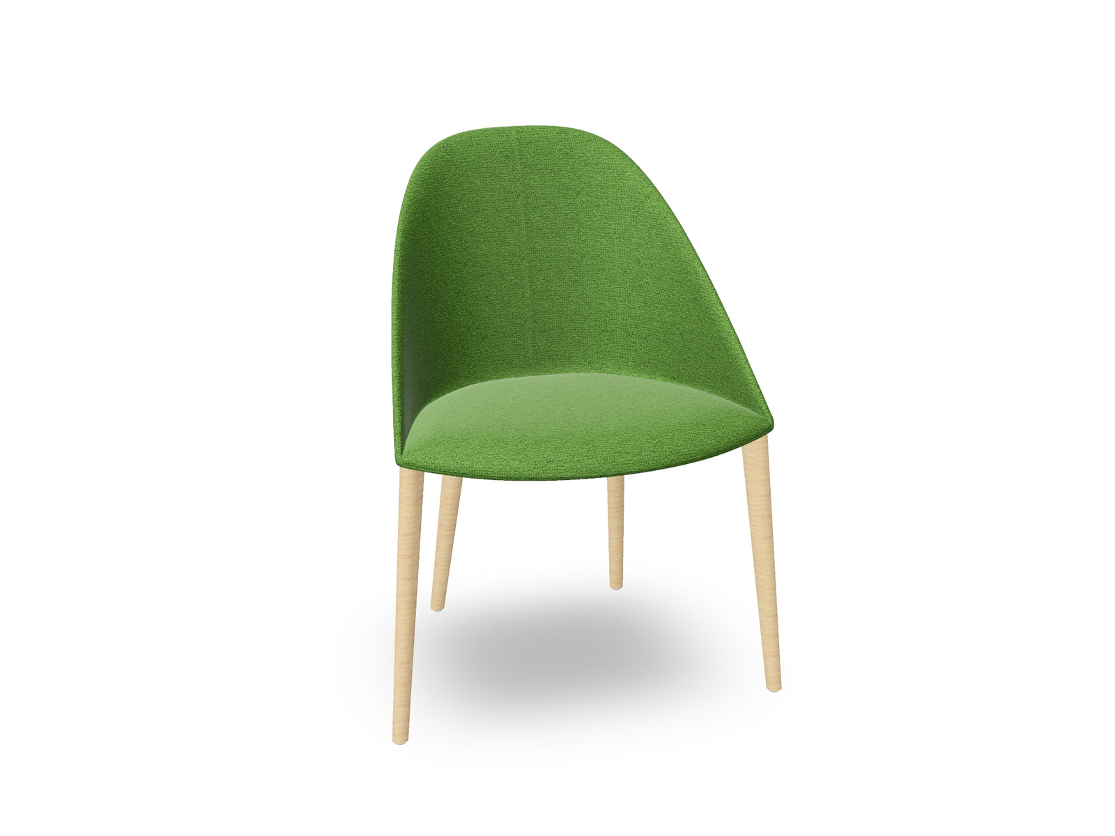 Cila Fully Upholstered Chair With Timber Oak Four-leg Base