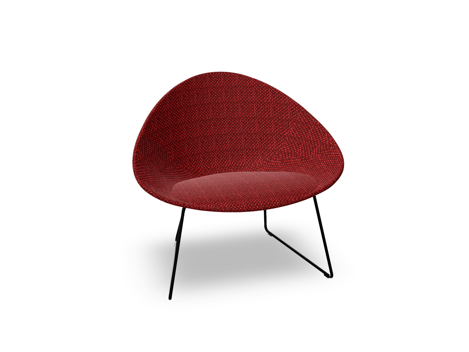 Adell Sled Base Lounge Chair With Fully Upholstered