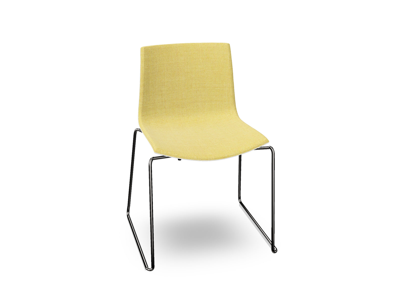 Catifa 46 Sled Base Polypropylene with Front-Face Upholstery
