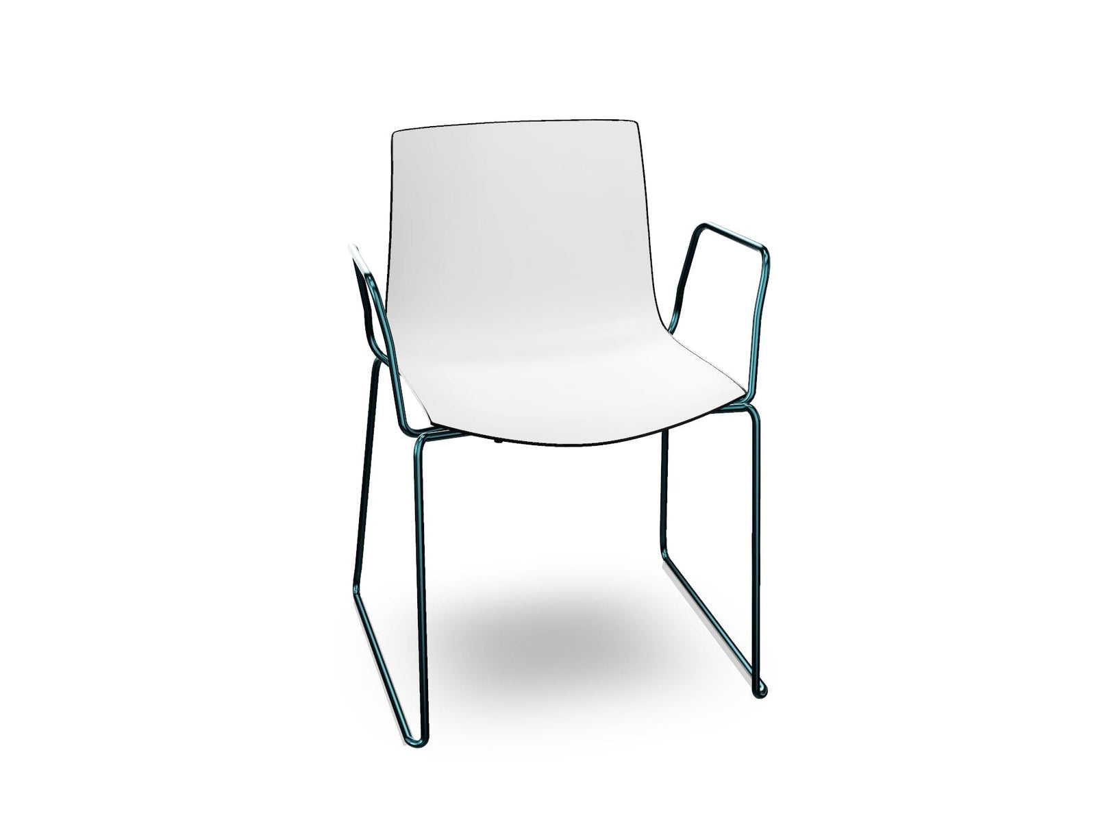 Catifa 46 Polypropylene Bi-Color Sled Base Chair Side/Dining Arper