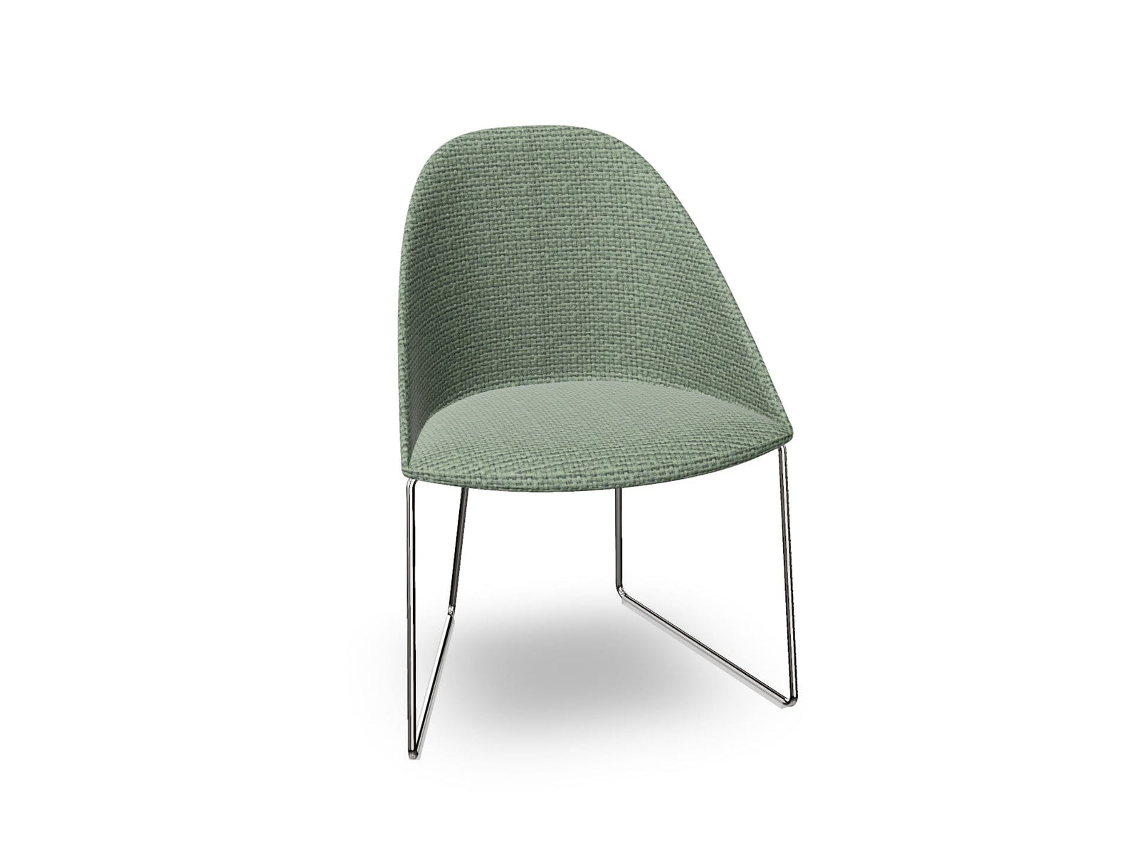 Cila Fully Upholstered Chair With Sled Base Chairs Arper