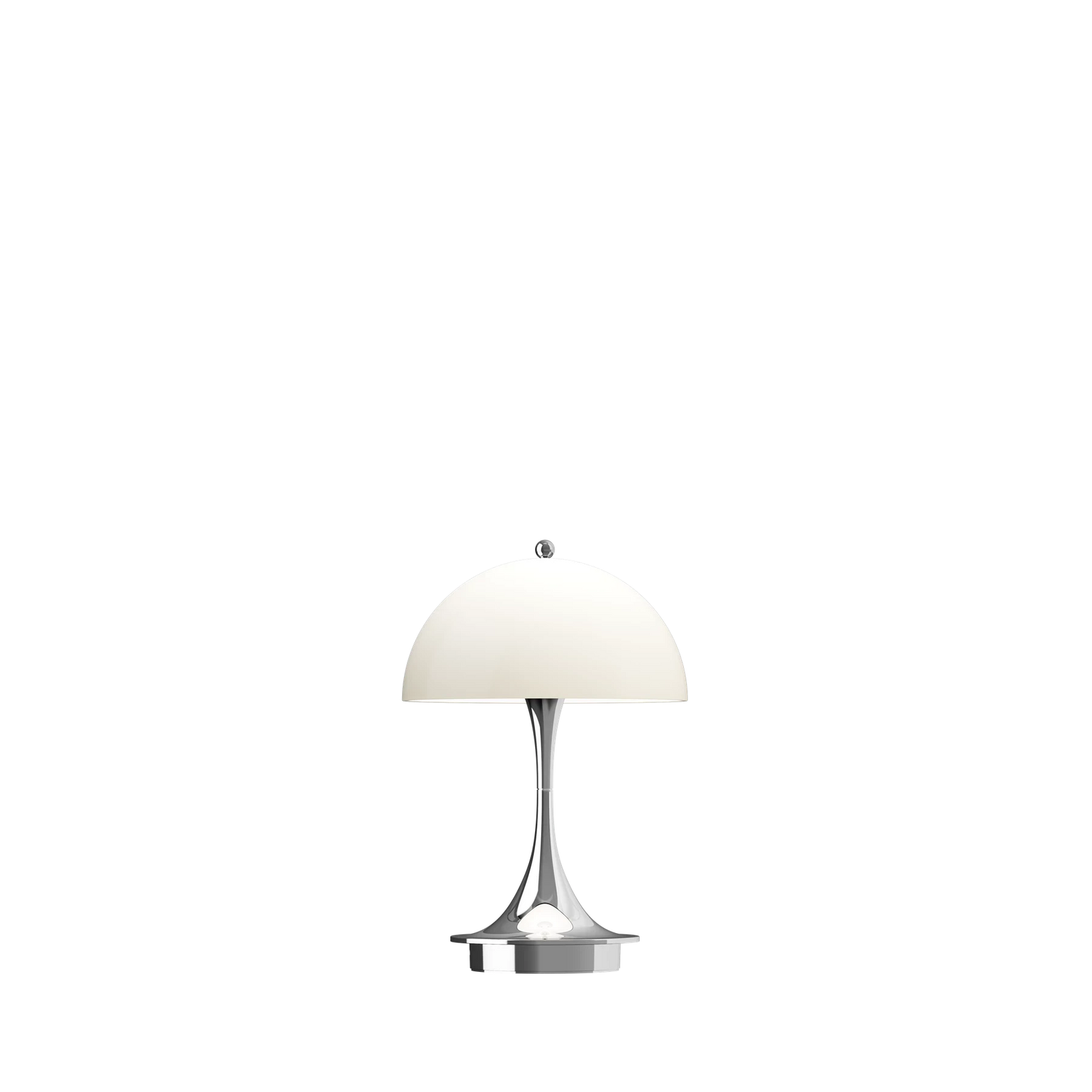 Panthella 160 Portable Table Lamp Table Lamps Louis Poulsen Chrome Opal Beige