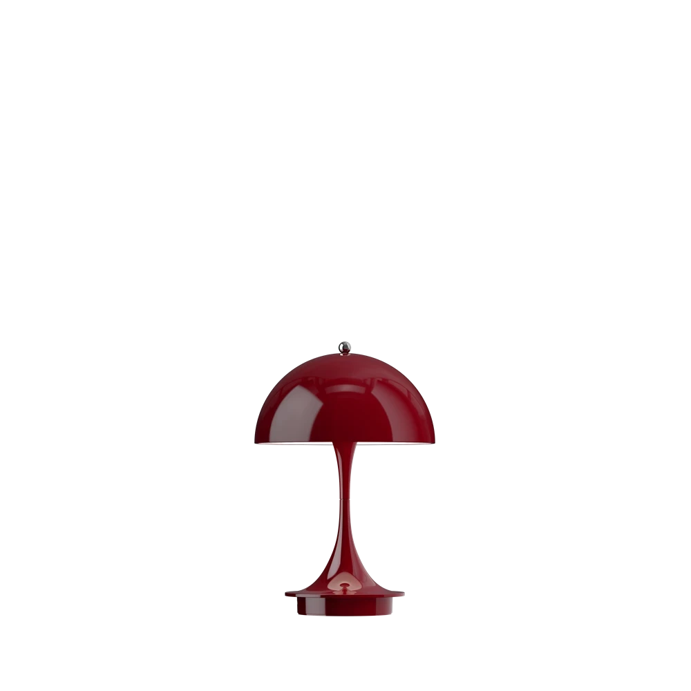 Panthella 160 Portable Table Lamp Table Lamps Louis Poulsen Burgundy