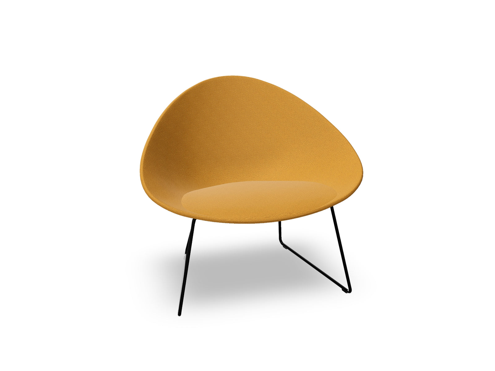 Adell Sled Base Lounge Chair With Fully Upholstered