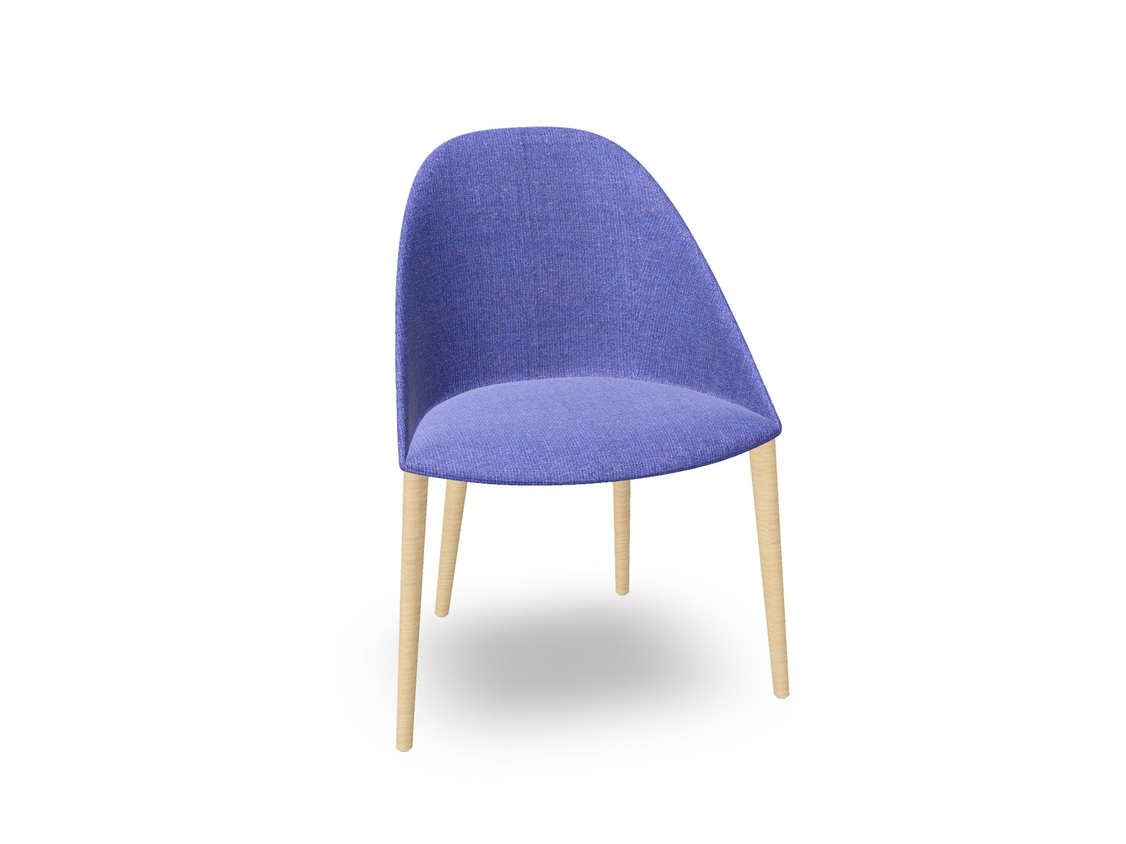 Cila Fully Upholstered Chair With Timber Oak Four-leg Base