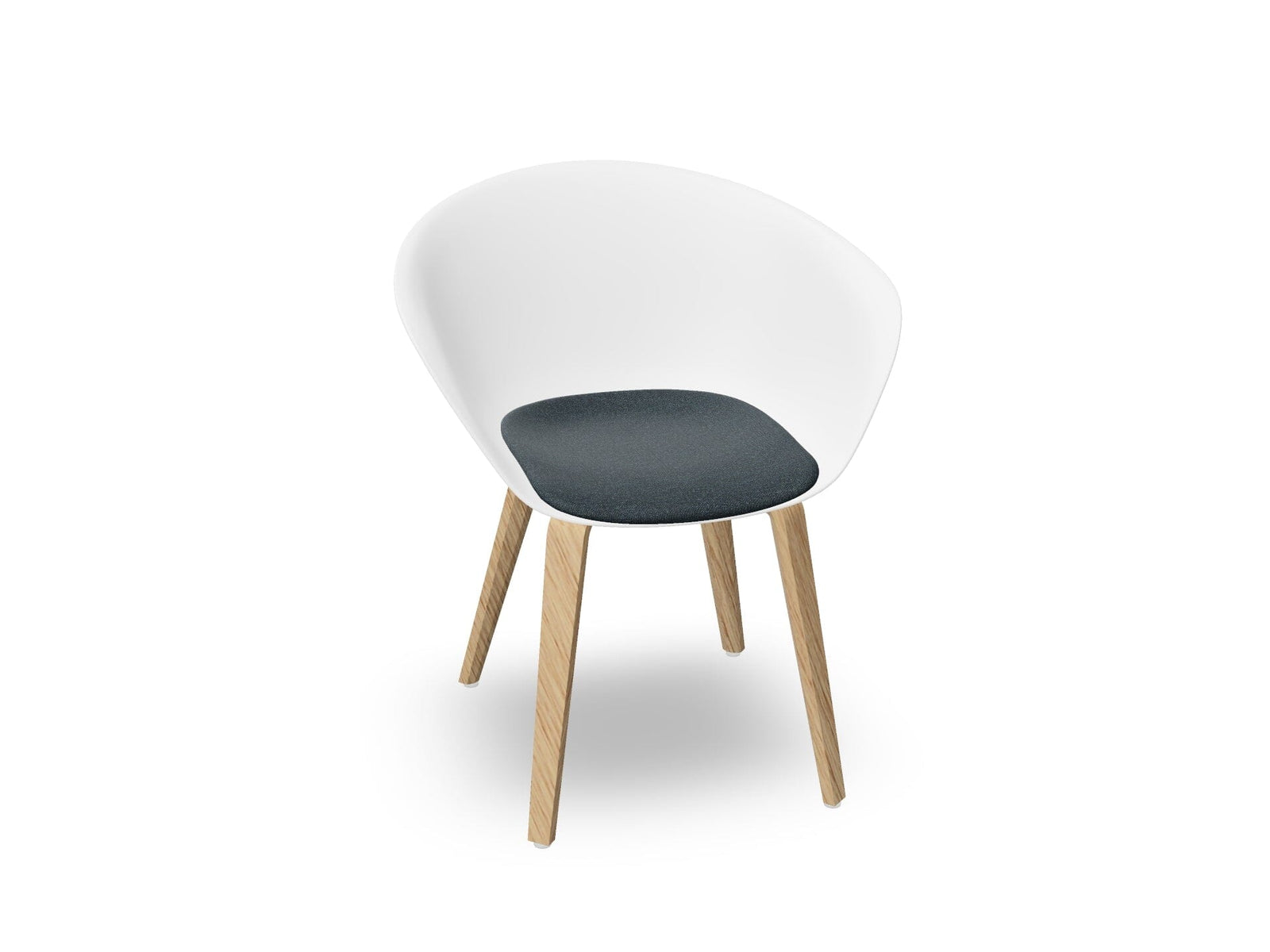 Duna 02 Wood Leg Chair With Seat Cushion Chairs Arper