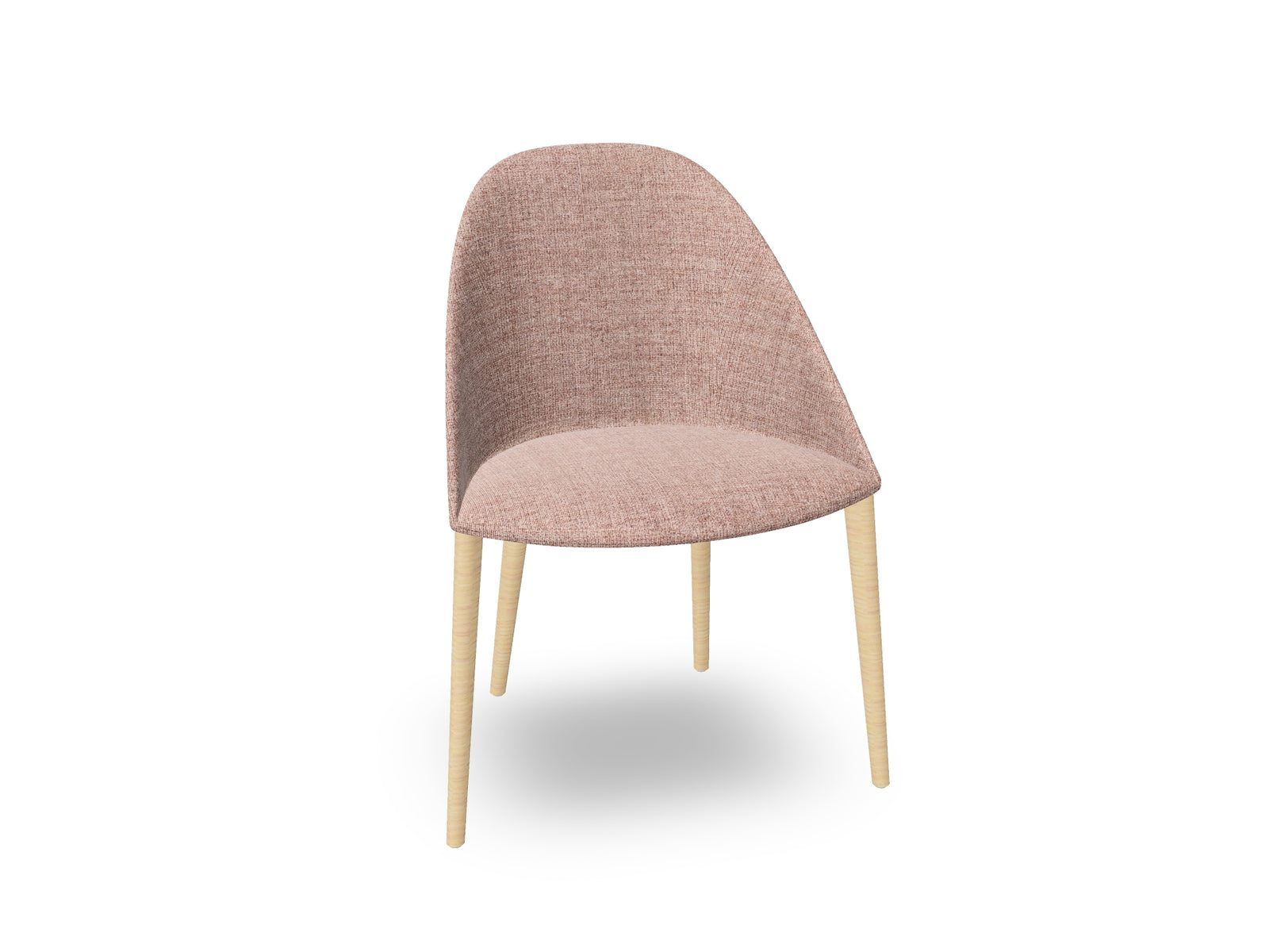 Cila Fully Upholstered Chair With Timber Oak Four-leg Base