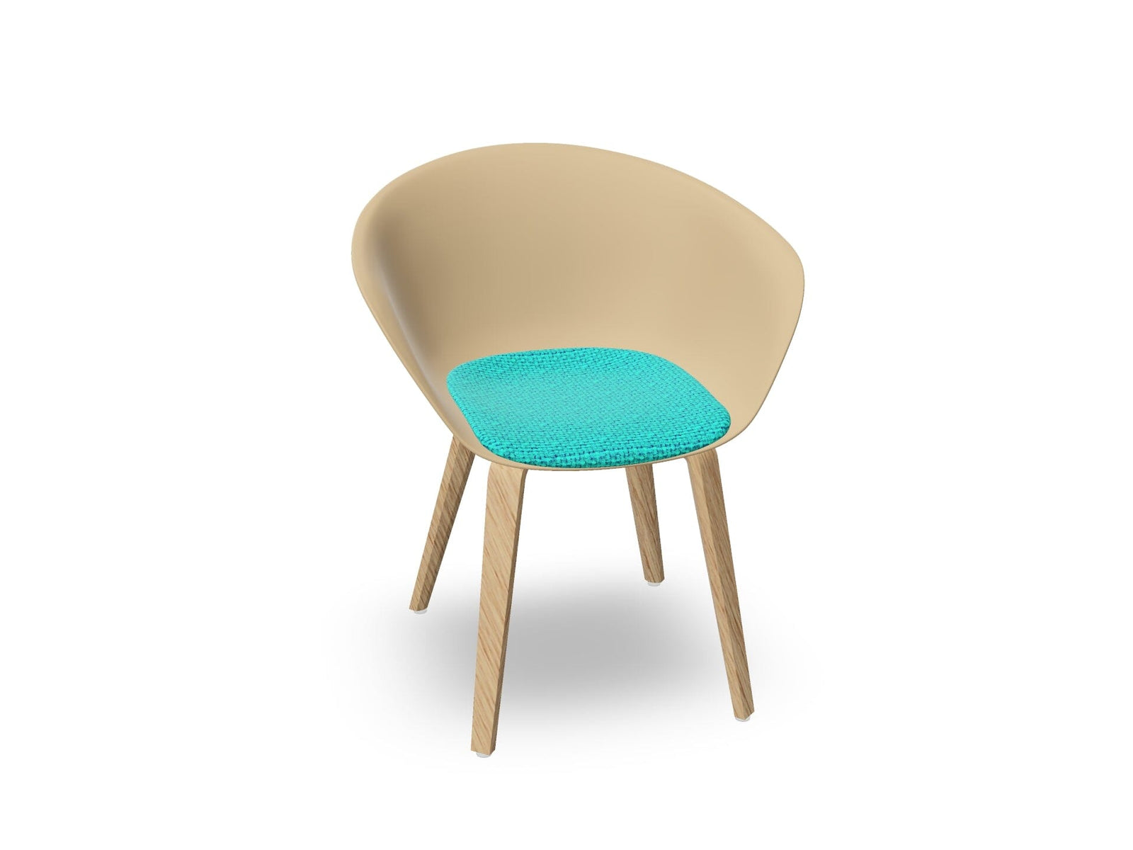 Duna 02 Wood Leg Chair With Seat Cushion Chairs Arper