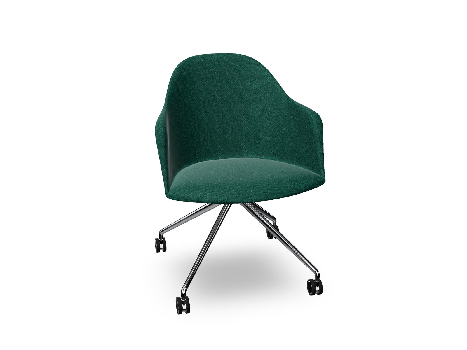 Cila fully upholstered Armchair With Fixed Trestle Base
