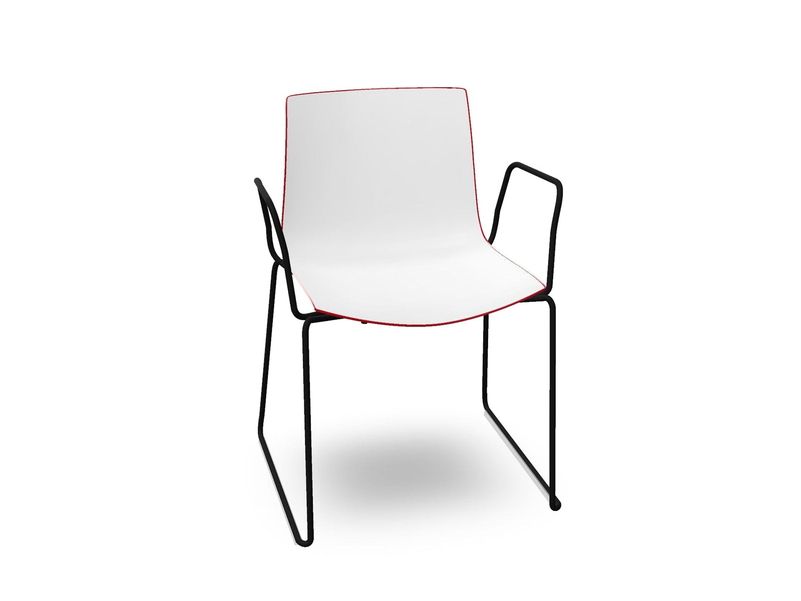 Catifa 46 Polypropylene Bi-Color Sled Base Chair Side/Dining Arper