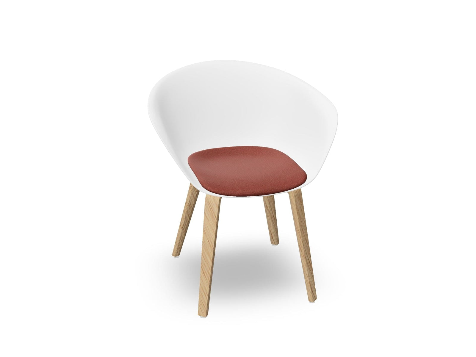 Duna 02 Wood Leg Chair With Seat Cushion Chairs Arper