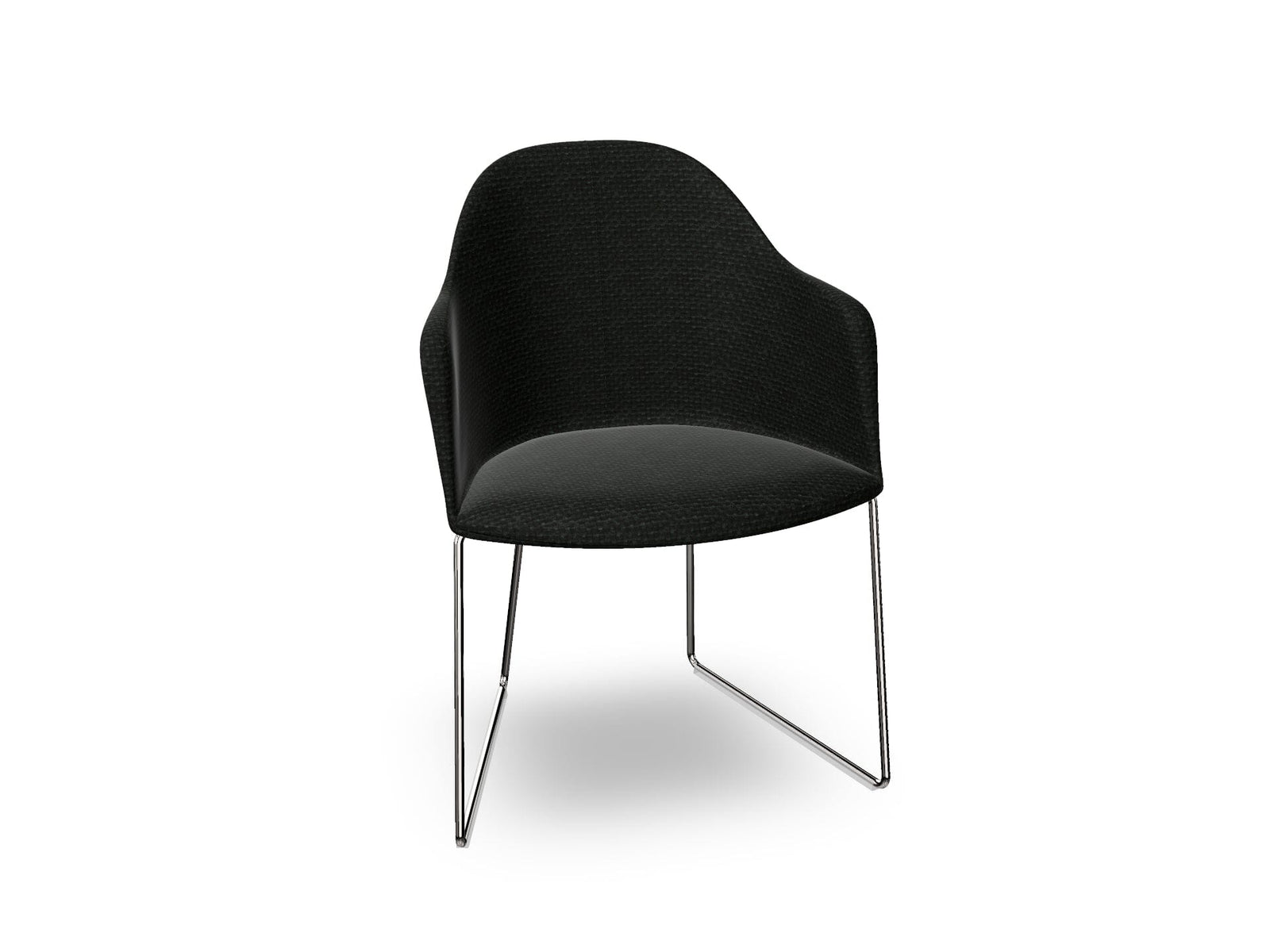 Cila Fully Upholstered Armchair With Sled Base Chairs Arper