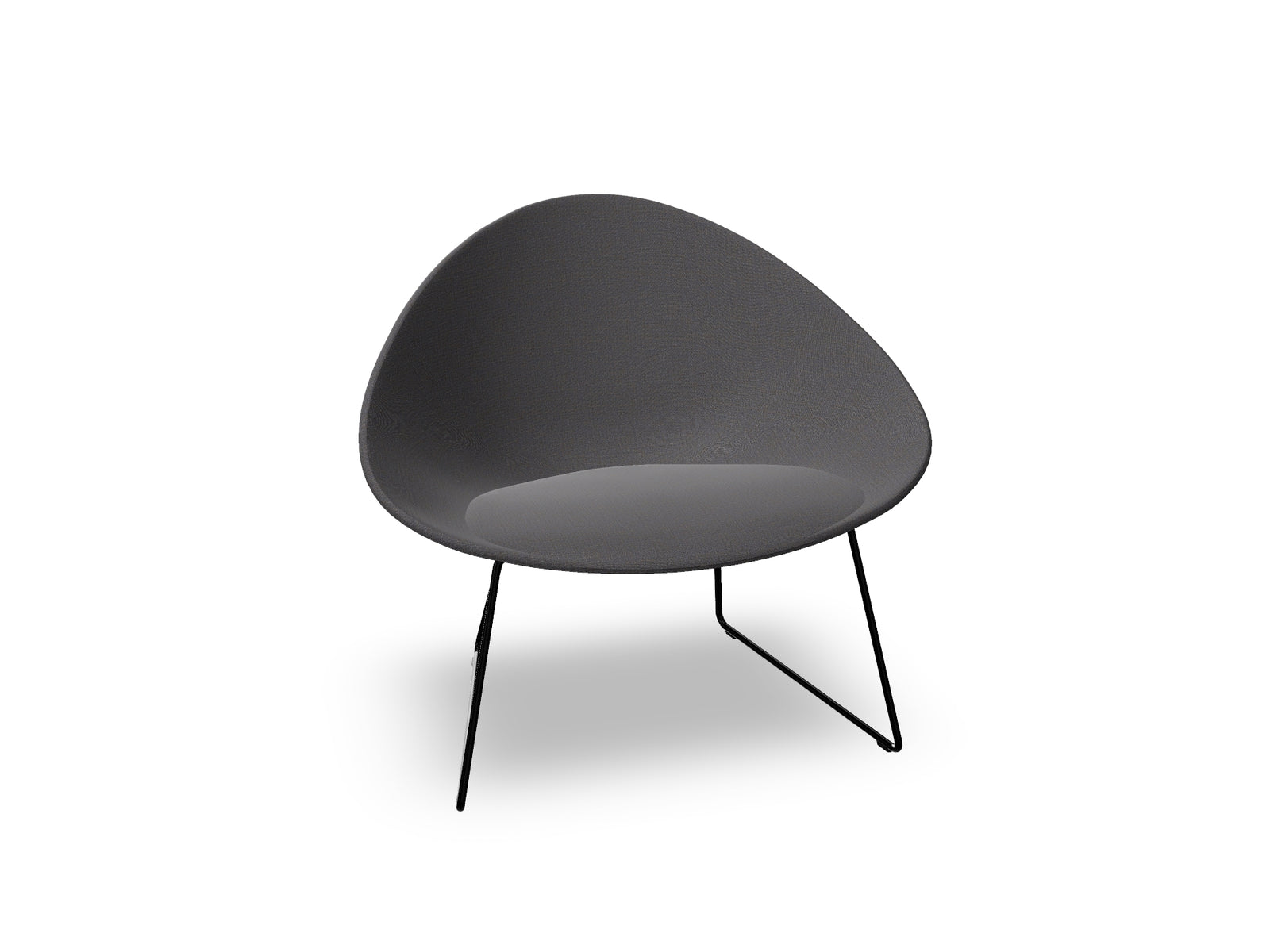 Adell Sled Base Lounge Chair With Fully Upholstered