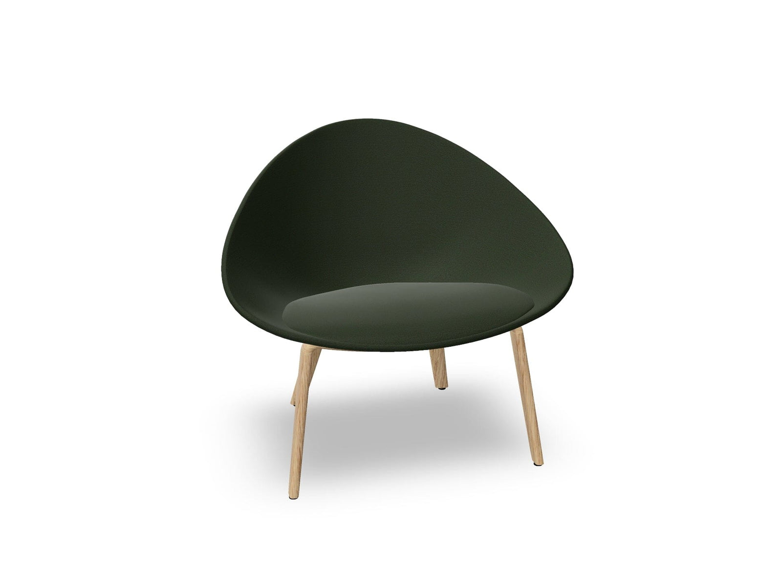 Adell 4 Leg Wood Lounge Chair With Fully Upholstered lounge chair Arper