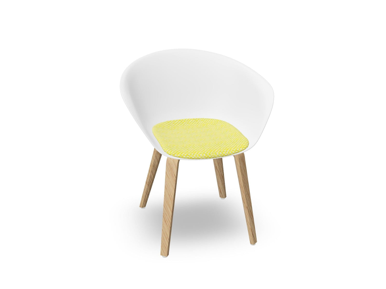 Duna 02 Wood Leg Chair With Seat Cushion Chairs Arper