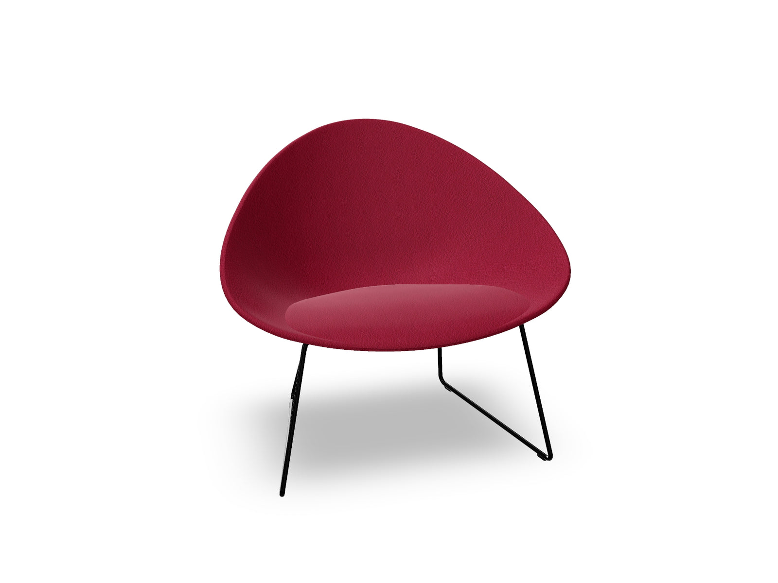 Adell Sled Base Lounge Chair With Fully Upholstered