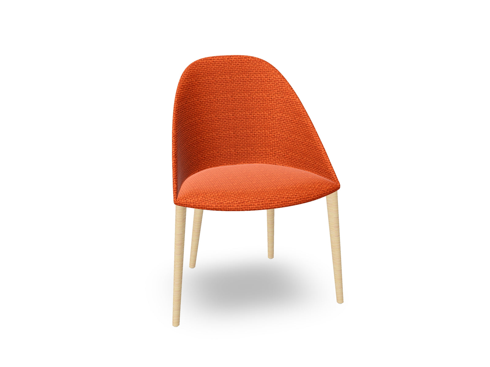Cila Fully Upholstered Chair With Timber Oak Four-leg Base