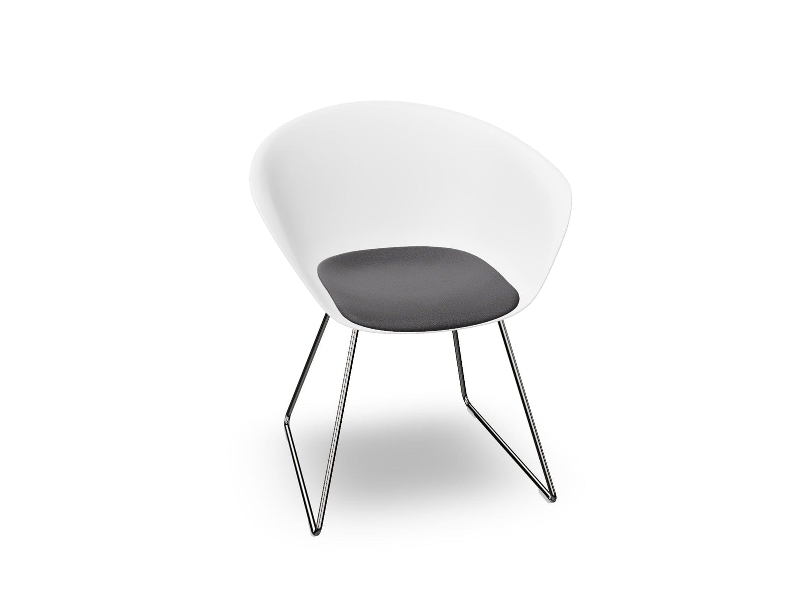 Duna 02 Sled Base Chair With Seat Cushion Chairs Arper