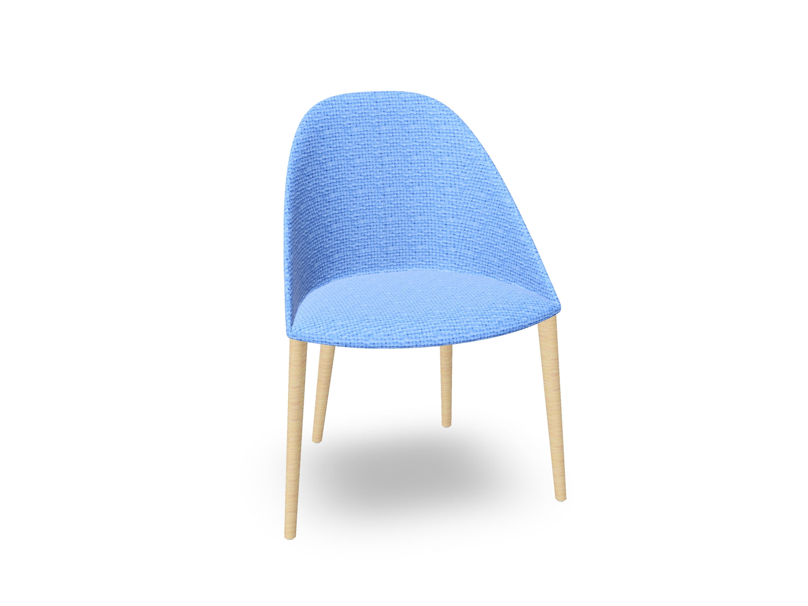 Cila Fully Upholstered Chair With Timber Oak Four-leg Base