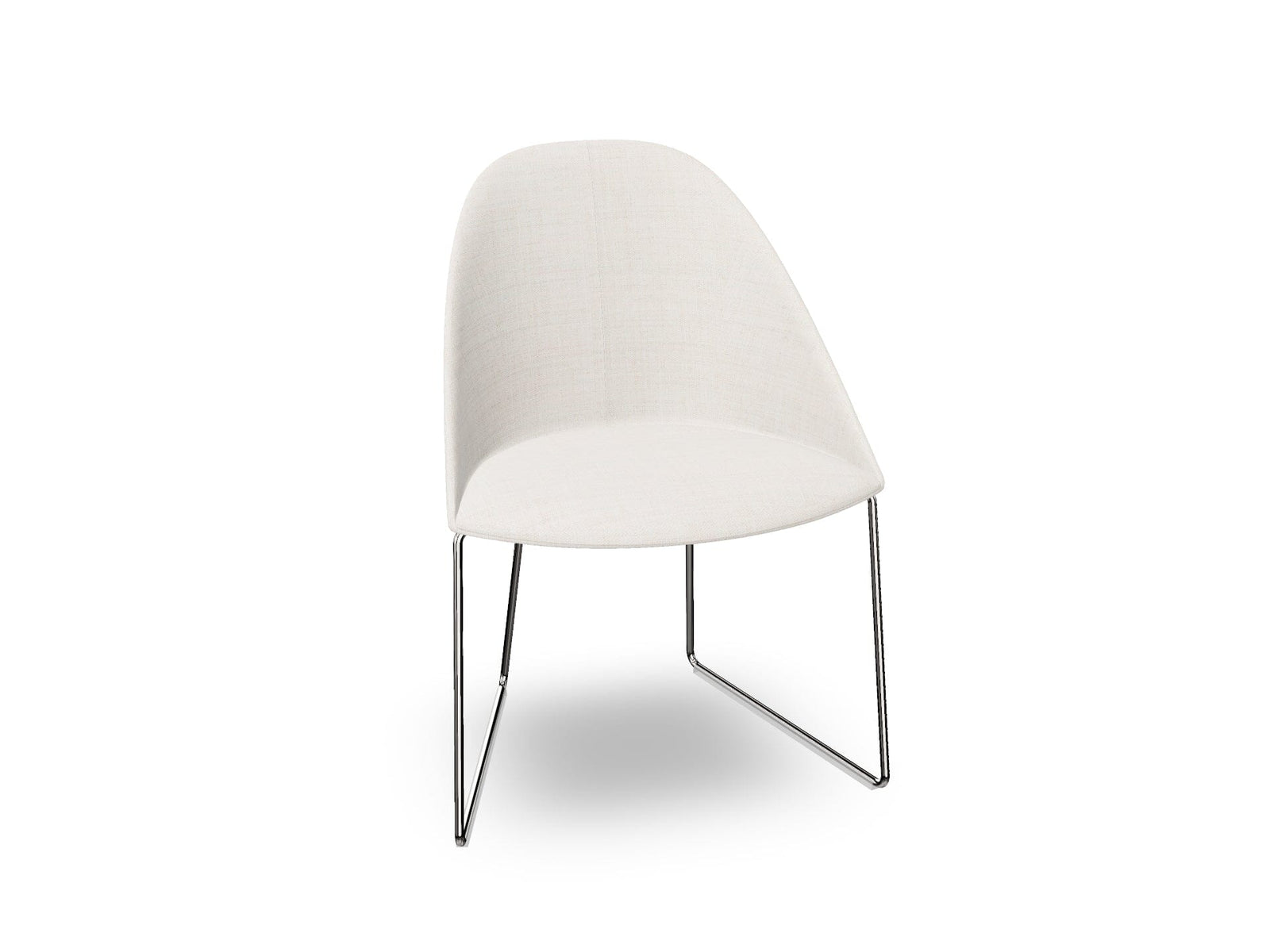 Cila Fully Upholstered Chair With Sled Base Chairs Arper