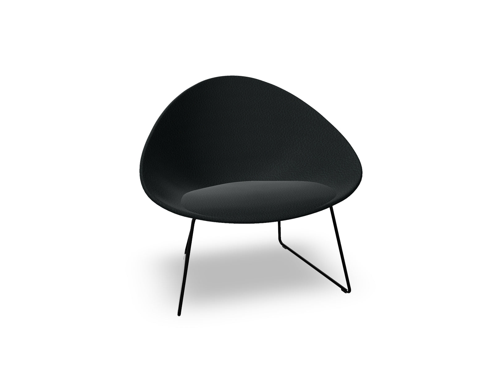 Adell Sled Base Lounge Chair With Fully Upholstered