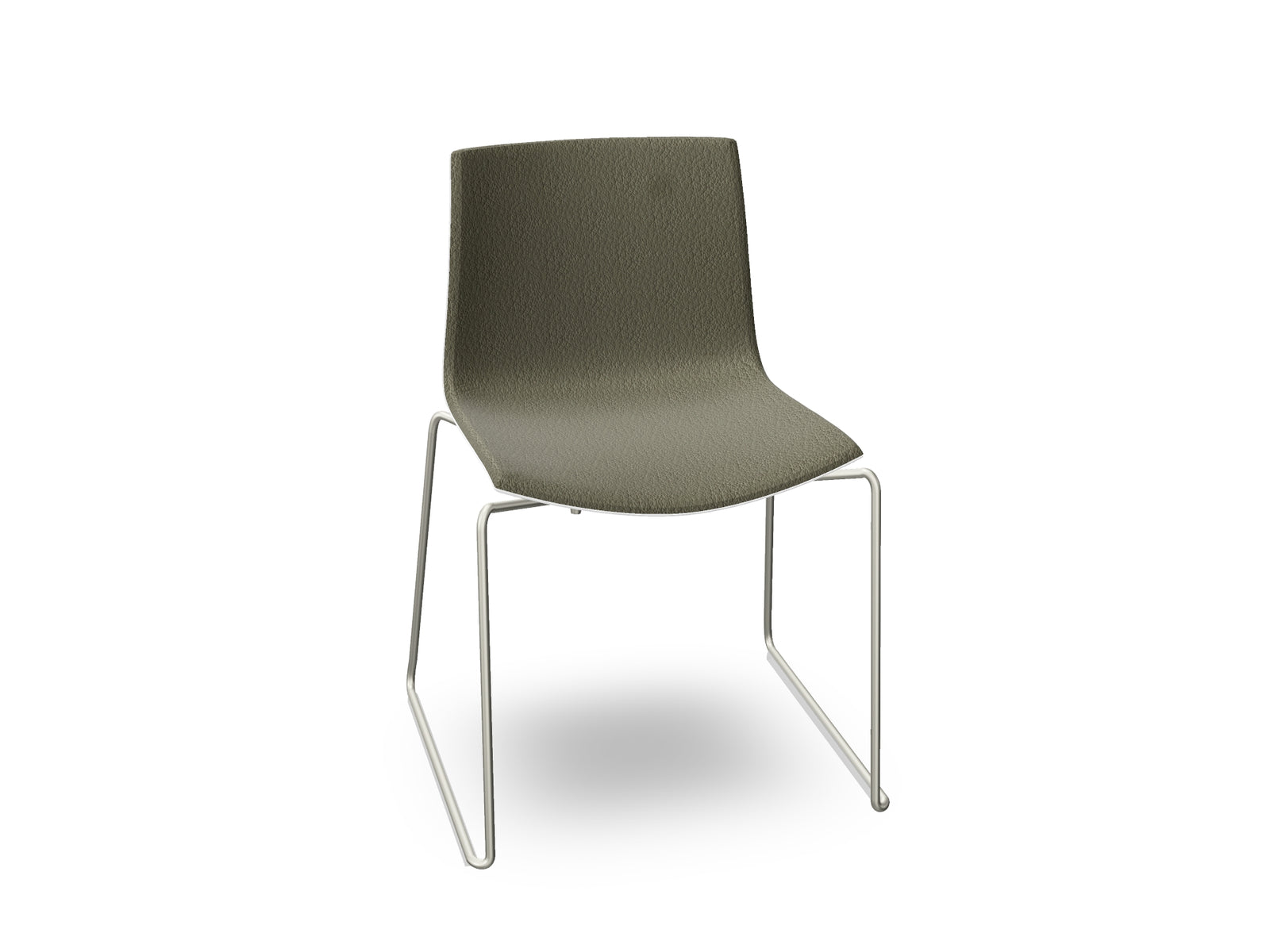 Catifa 46 Sled Base Polypropylene with Front-Face Upholstery