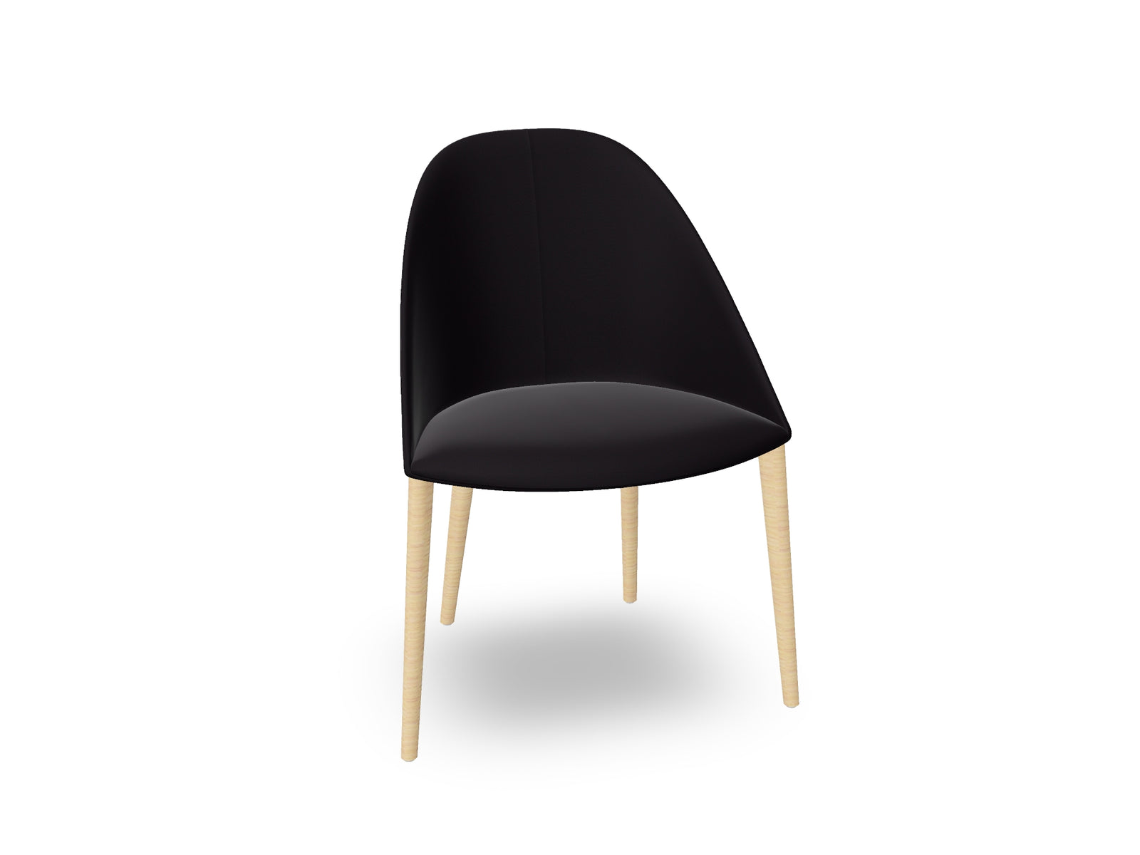 Cila Fully Upholstered Chair With Timber Oak Four-leg Base