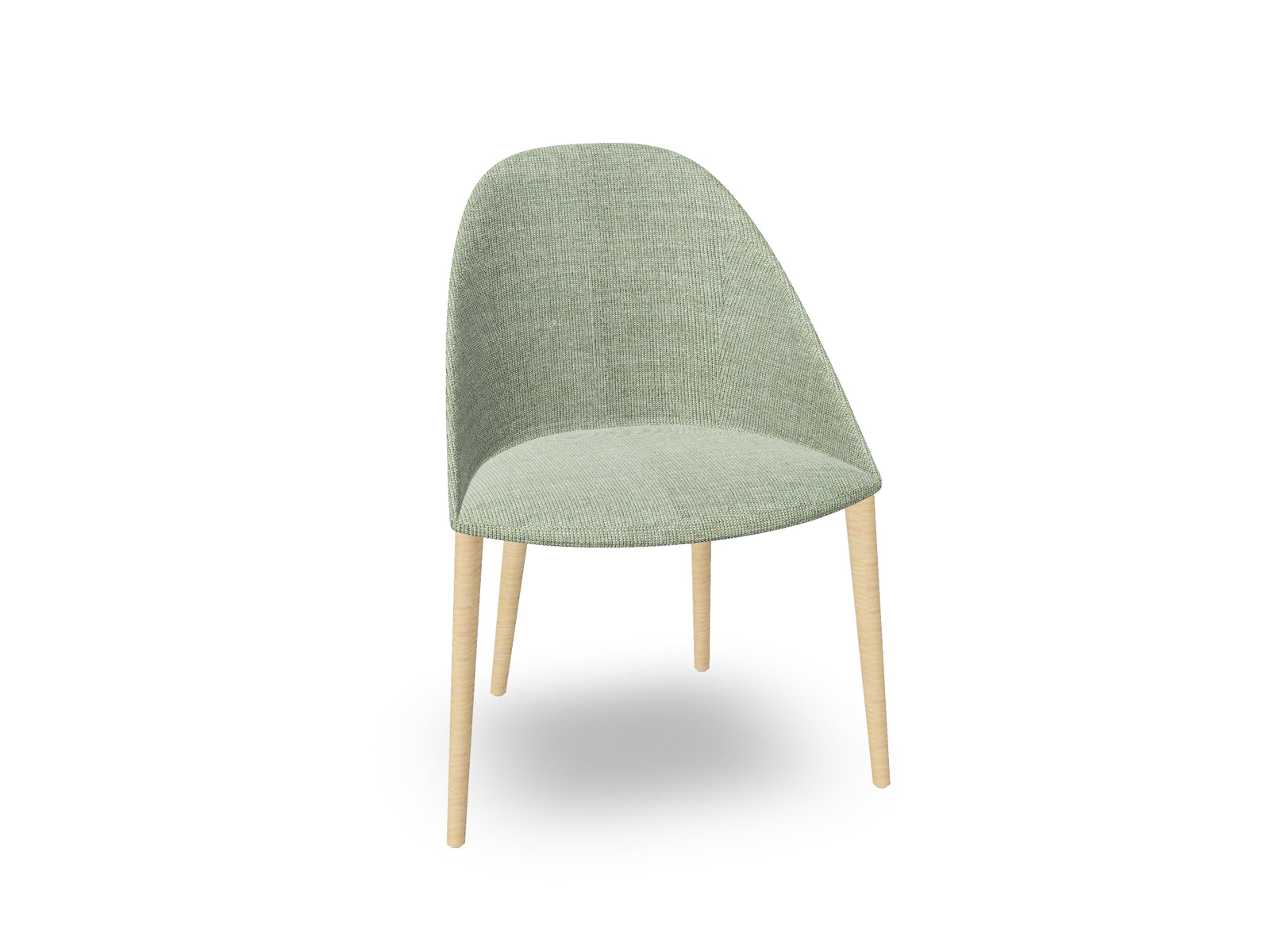 Cila Fully Upholstered Chair With Timber Oak Four-leg Base