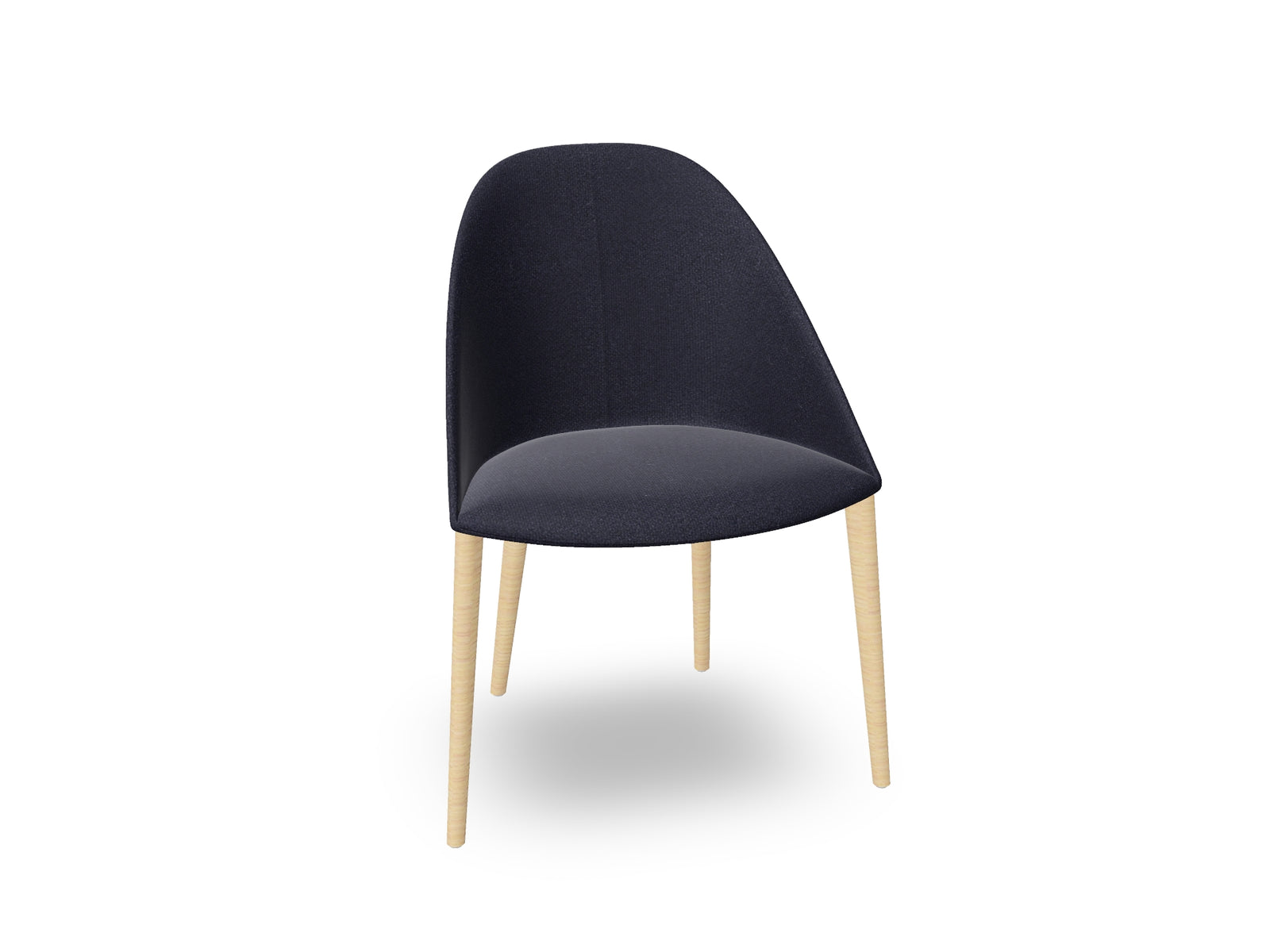 Cila Fully Upholstered Chair With Timber Oak Four-leg Base