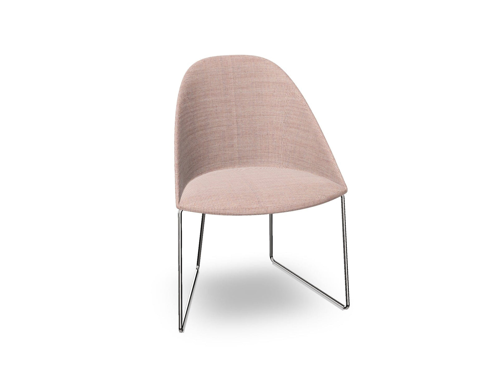 Cila Fully Upholstered Chair With Sled Base Chairs Arper